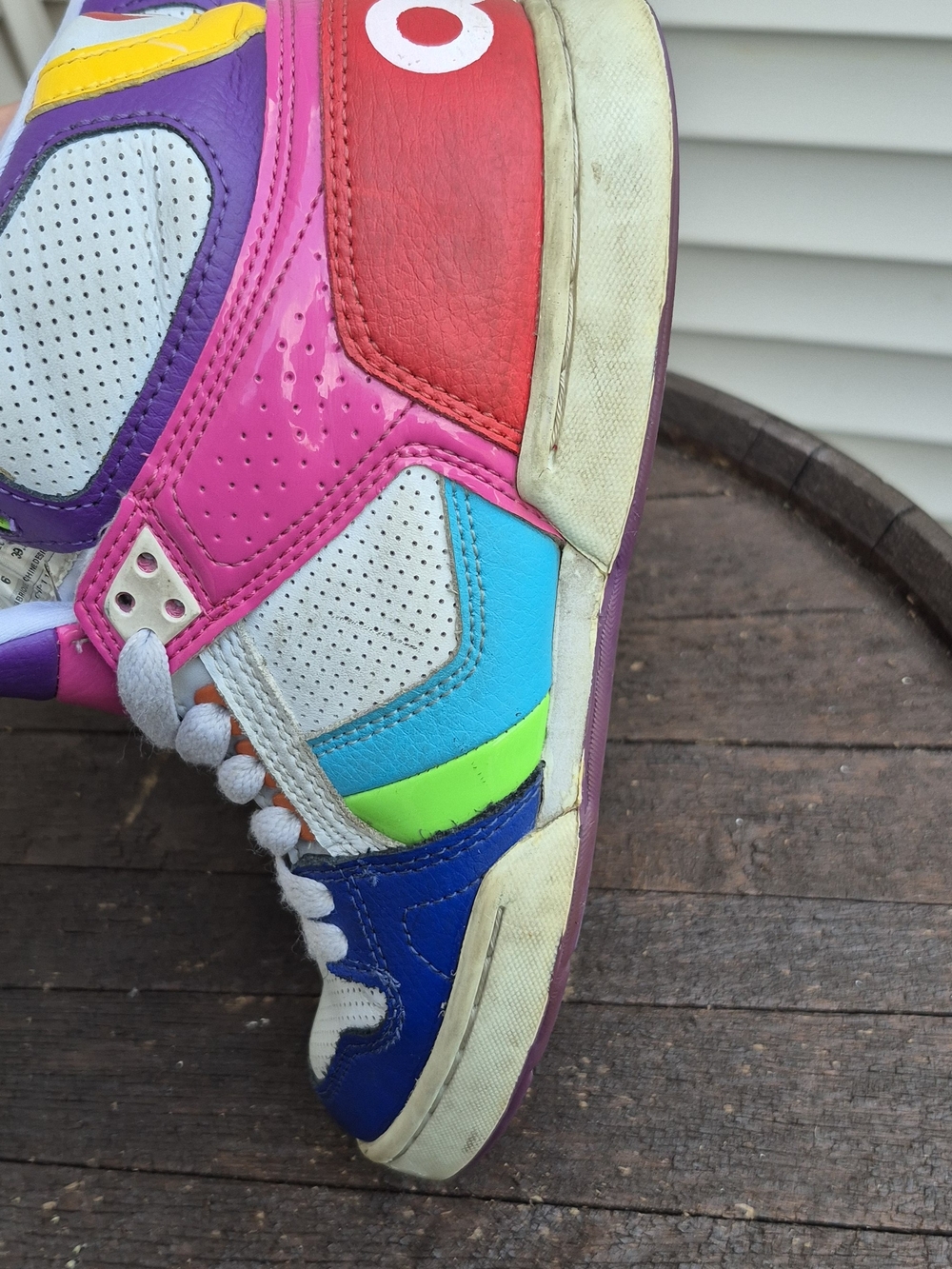 Osiris Women's Multicolor High-Top Sneakers - Blue, Pink, White - Picture 10 of 12